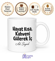Kişiye Özel Esprili Baskılı Kupa Bardak Komik Hediye Porselen Mug