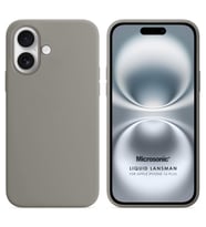 Microsonic Apple iPhone 16 Plus Kılıf Liquid Lansman Silikon Gri (Gri)