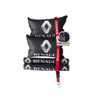 Renault Uyumlu Dijital Baskılı Siyah Seyahat Boyun Yastık Kemer Pedi / Oto Ayna Askısı