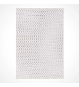Ekru Modern Geometrik Desenli Salon Halısı Kabartmalı Yüzey Polyester Koridor Oda