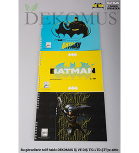 DEKOMUS İLE LİSANSLI BATMAN "TEKLİ" RESİM DEFTERİ 17*24 CM 15 YAPRAK