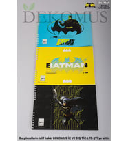 DEKOMUS İLE LİSANSLI BATMAN "TEKLİ" RESİM DEFTERİ 17*24 CM 15 YAPRAK