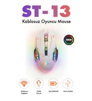 ST-13S Kablolusuz - Wiriless Şarjlı RGB Gaming Oyuncu Mouse