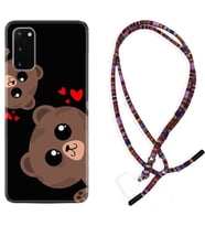 Samsung A02S A03S A10 A12 A13 A21S A22 Kılıf Boyun Asklı Rasta Silikon Love Animals 1780