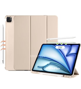 Apple iPad Pro 11 3./4. Nesil M2 Kılıf Flip Cover Kalem Bölmeli PC Case 2020-202 (Gold)