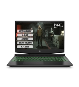 HP Pavilion Gaming Laptop R5 5600H 8 GB 512 GB SSD RTX 3050Ti 144 Hz Dos 15.6 FHD Notebook 68N71EA