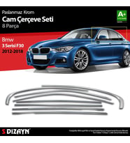 Bmw 3 Uyumlu Serisi F30 Krom Cam Çerçeve Seti 8 Parça 2012 Üzeri