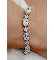 Sky Diamond Taşlı 925 ayar Gümüş Su Yolu Bileklik