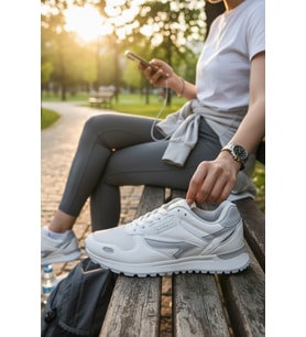 Enoch Erkek Spor Ayakkabı Dişli Tabanlı Retro Sneaker Kaymaz Taban Yürüyüş Modeli