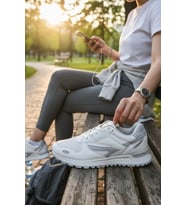 Enoch Erkek Spor Ayakkabı Dişli Tabanlı Retro Sneaker Kaymaz Taban Yürüyüş Modeli
