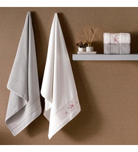 Vega Pure Cotton Düz Pamuk Hamam Seti, Krem, 4'lü Set