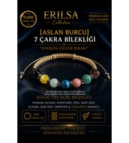 Sertifikalı Aslan Burcu 7 Çakra Doğal Taş Bileklik - Ayarlamalı Unisex Lüks Hem Bileklik Hem Halhal