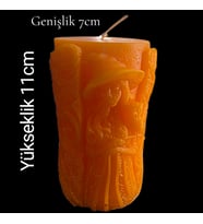 dekoratif cadı fügürlü mum (Turuncu)