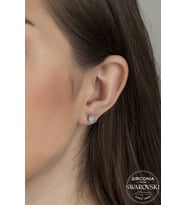 Union Swarovski Zirconia Kadın 1.68 Karat Tektaş Gümüş Küpe
