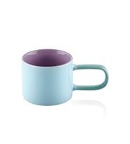 RAİNBOW PORSELEN KUPA MAVİ 270 ML (Pembe - Beyaz - Krem)