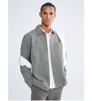 LCW Vision Haki Regular Fit Uzun Kollu Gabardin Erkek Gömlek Ceket