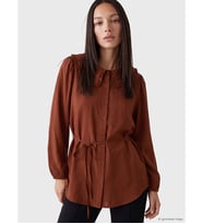 LCW EVERYDAY Bordo Bebe Yaka Bağlamalı Kadın Gömlek Tunik
