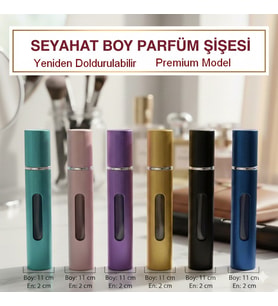 Premium Parfüm Şişesi Parfüm Şişesinden Doldurulabilir Çanta Içi Cep Parfüm Şişesi 8ml Dolan Şişe