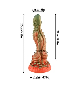 Kırmızı Yeşil Canavar Dildo Model 5