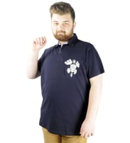 Mode XL Erkek T shirt Polo Skull 22304 Lacivert