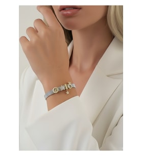 Mesh Charm Yıldız Yüzük Çelik Bileklik