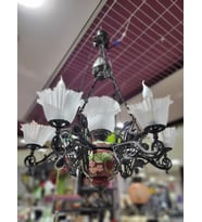 100x70cm Cam Seramik Metal Avize Vintage Antique Lighting 1 Adet