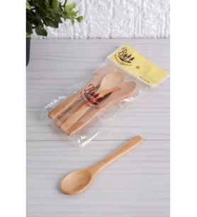 Balsa BLS16K Küçük Ağaç Kaşık 6 Lı (Bambu)