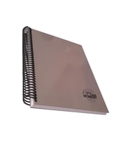 Sert Kapak Spralli Defter 120 Yaprak Çizgili 17X24 Orta Boy 1 Adet Enjoy Every Moment Sert Kapak Defter (Gri)