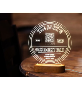 BK Gift Restoran & Cafe & Barlara Özel Led Lamba QR Kod Menü, Işıklı QR Menü, QR Kodlu Masa Dekoru, Işıklı Pleksi Biblo-14