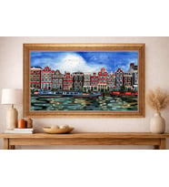 Altın Varaklı  Çerçeveli Paspartulu Tablo as1011 (Gold)