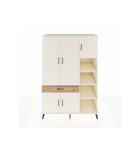 Kronos Dolap 10 Raflı Tek Çekmeceli 5 Kapaklı 132x59x195 Aytaşı-Aytaşı/Çam