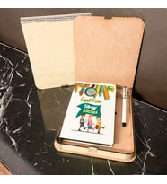 Sınıf Öğretmenine Hediye Ahşap Kutulu Defter Kalem Set 001
