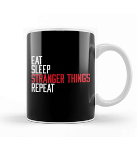 Eat Sleep Stranger Things Repeat Kupa Bardak Porselen