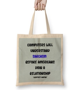 Sarcasm Funny Sayings Quote lover Gift For Women And Men - Vintage Retro Rainbow Style Bez Çanta Uzun Saplı