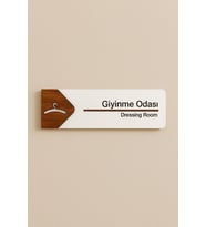 Lucena Giyinme Odası Ofis Oda Kapı İsimliği Yönlendirme Tabelası Levhası Kişiselleştirilebilir