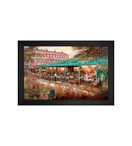 Manzara Temalı Kanvas Tablo 50 x 70 cm Siyah Çerçeve