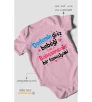 Dedeye ve Babaanneye Özel Kısa Kollu Bebek Body %100 Pamuk