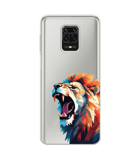 Xiaomi Redmi Note 9S - Redmi Note 9 PRO Uyumlu Aslan Tasarımlı Şeffaf Telefon Kılıfı