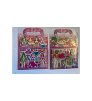 Prenses Giydirme Sticker Yapışkanlı Eğitici Oyuncak 2 Adet Birden Model 2
