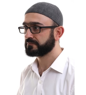 Baba Günü Hediyesi - Siyah Kışlık Nokta Desenli Orlon Namaz Takkesi