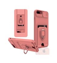 Durukar® iPhone 7 Plus Kılıf Zuma Kartvizitli Yüzüklü Silikon - Pembe