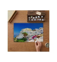 Yunanistan Evleri - Manzara - Tatil Tasarımı 240 parça Ahşap Puzzle Ahşap Kutuda MP01186
