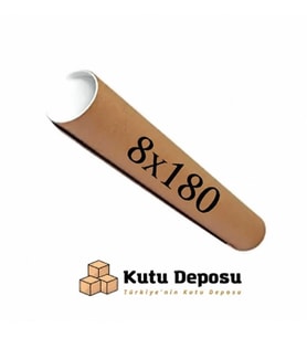 8x180 cm Kapaklı Silindir Postüp Rulo Gönderi Kutusu