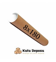 8x180 cm Kapaklı Silindir Postüp Rulo Gönderi Kutusu
