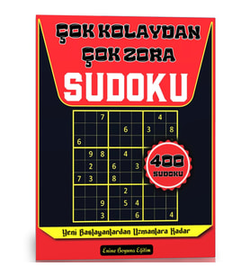 Çok Kolaydan Çok Zora Sudoku Kitabı (400 Sudoku Cevaplarıyla)