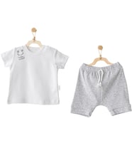 Andywawa Ac25894 2'li Basic Bebe Takım Grey Melange