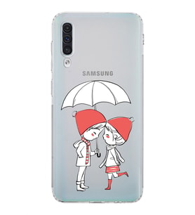 Samsung Galaxy A30s  Kamera Korumalı  Kapak Aşk Tasarımlı  Şeffaf Kılıf
