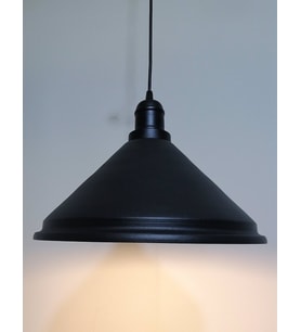 RİOLİGHT RETRO SİYAH İÇİ BEYAZ TEKLİ METAL SARKIT ÇAP: 33CM