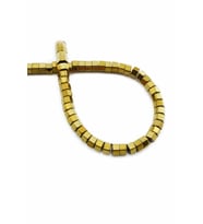 Hematit Doğal Taş Parlak Gold Rondela Kesim 6x3mm Dizi [AA]