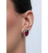 925 Ayar Gümüş Otantik Oval Hürrem Sultan Küpe